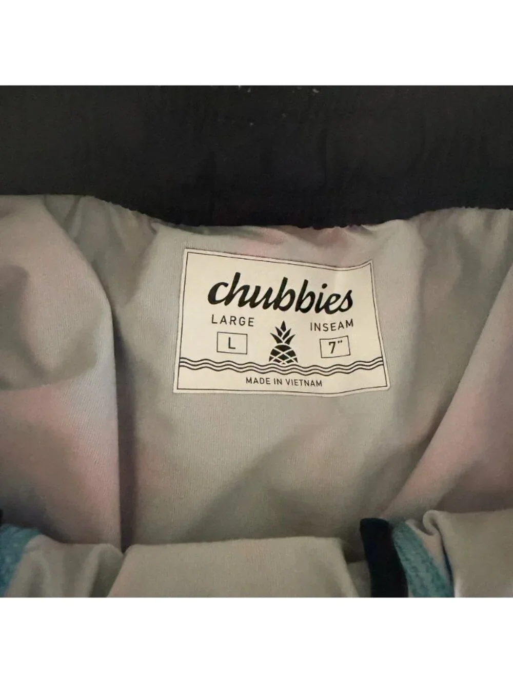 Chubbies Black 7” Lined Performance Swim Shorts Men’s Large Athletic Gym Running